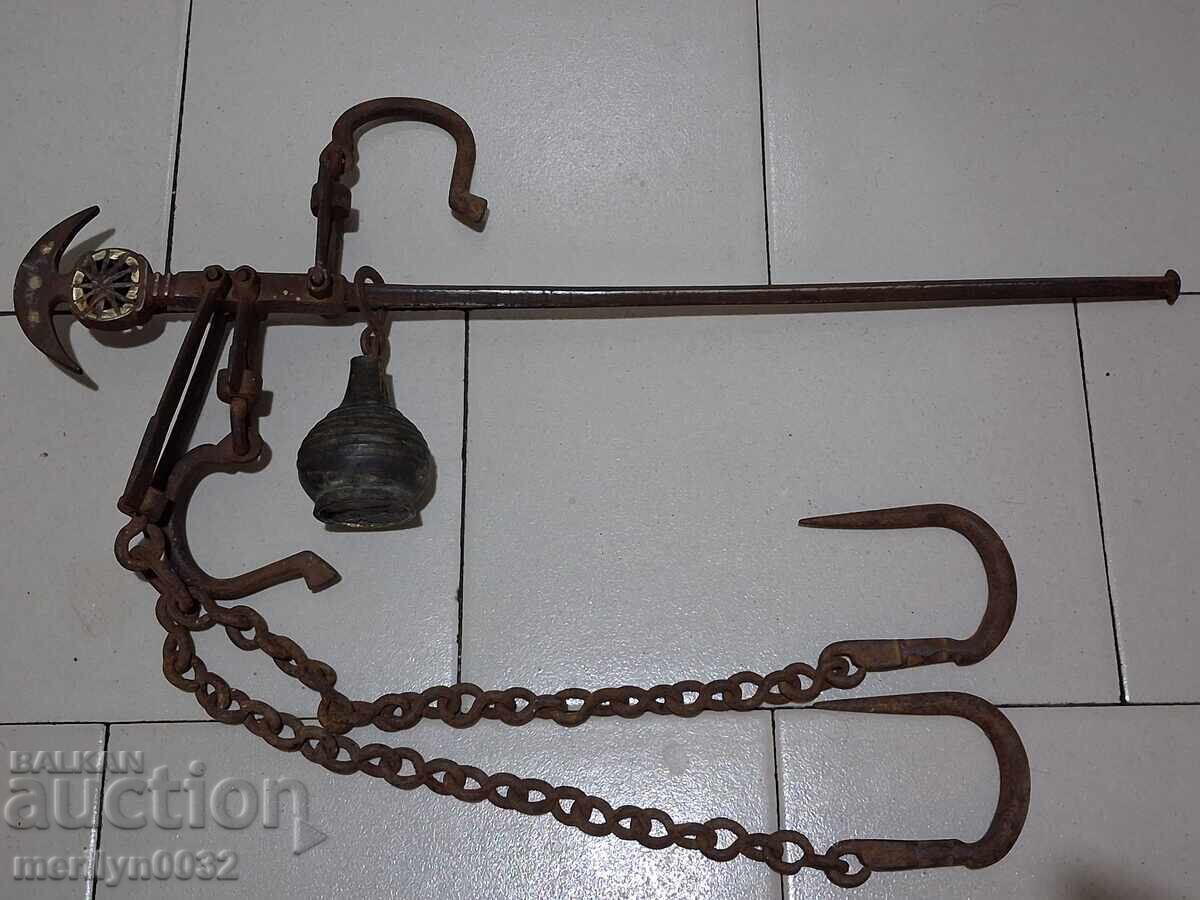 Καντάρι με τοπουζ Οθωμανικής αυτοκρατορίας ζυγός ζυγίζει σε οκάδες - 6