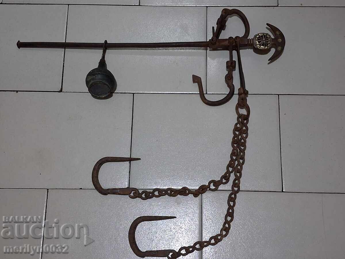 Καντάρι με τοπουζ Οθωμανικής αυτοκρατορίας ζυγός ζυγίζει σε οκάδες - 7