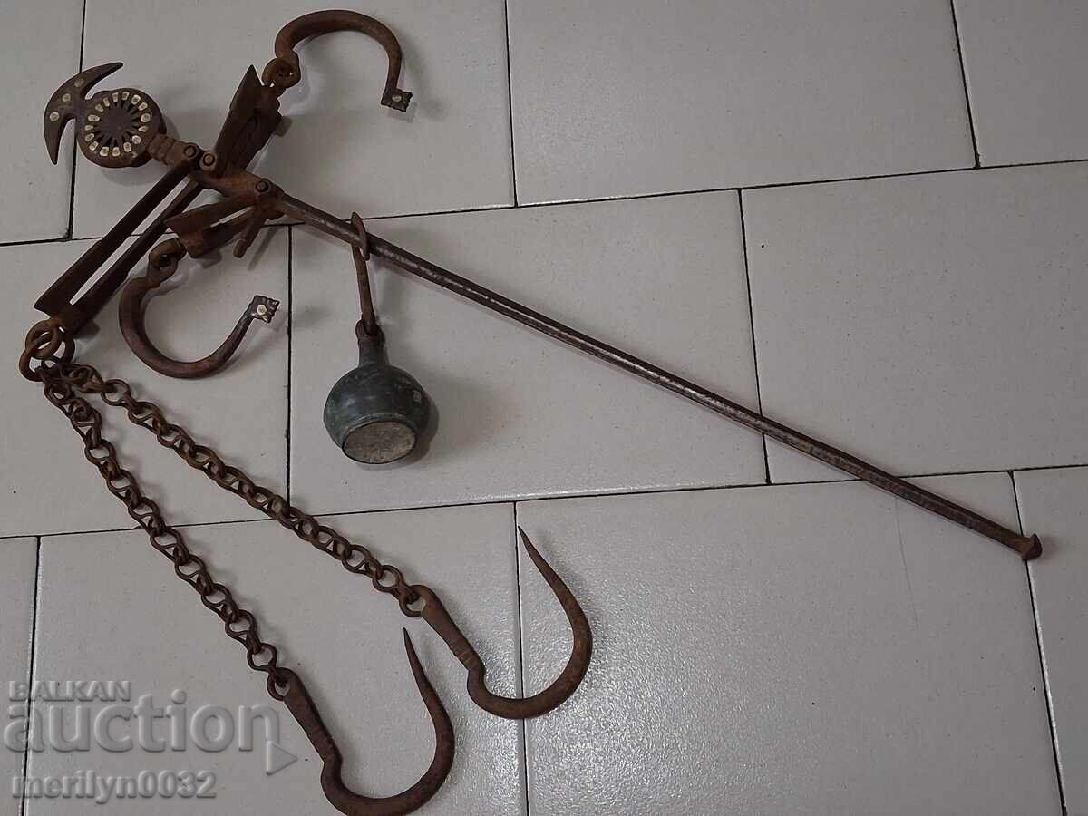 Ottoman Empire weight scale with a topuz (mace-like weight) - 7
