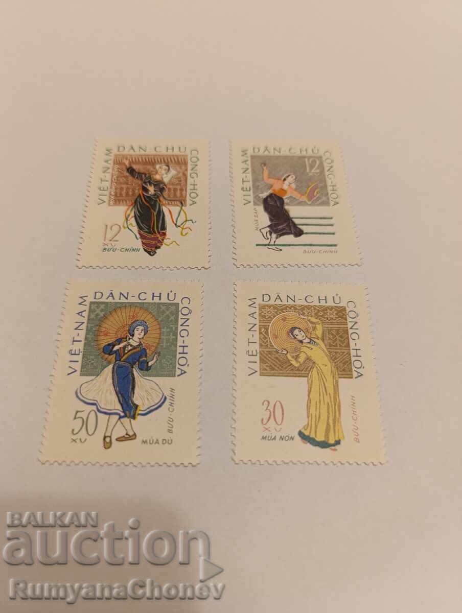 timbre poștale Vietnam 1962