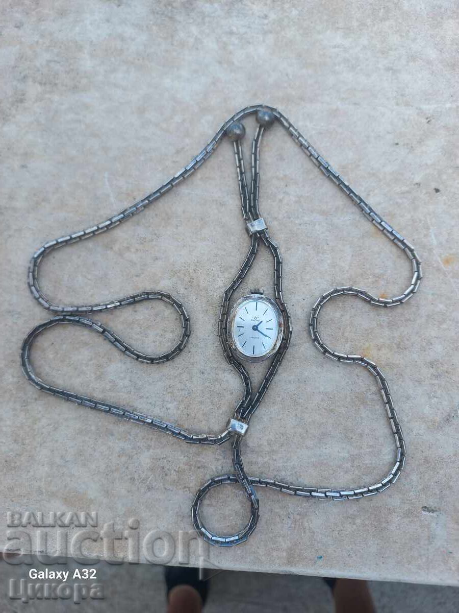 LADIES MECHANICAL WATCH ANCRE 17 rubies NECKLACE