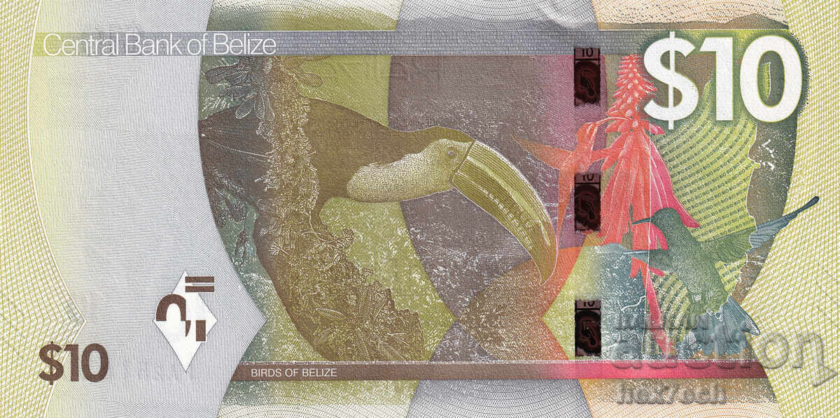 Δημοπρασία ❤️ ⭐ Μπελίζ 2025 10 δολάρια UNC νέα ⭐ ❤️