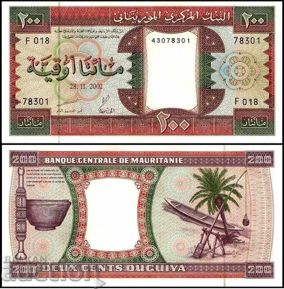 ΜΑΥΡΙΤΑΝΙΑ, 200 ουγκιά, 2002, UNC