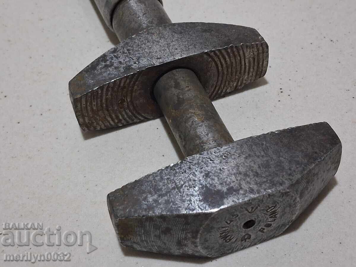 Old adjustable wrench from a car Warsaw or Polski Fiat - 6 Old adjustable wrench from a car Warsaw or Polski Fiat - 6