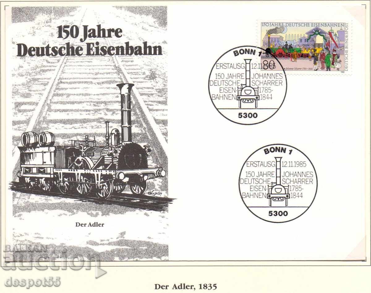 1985. West Germany. 150th Anniversary of the German Railway - Envelope