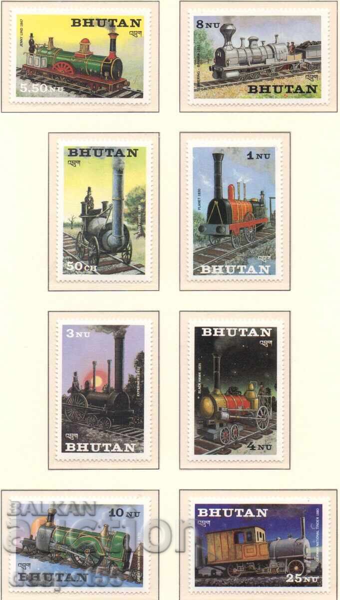 1984. Μπουτάν. Σιδηροδρομικές μηχανές