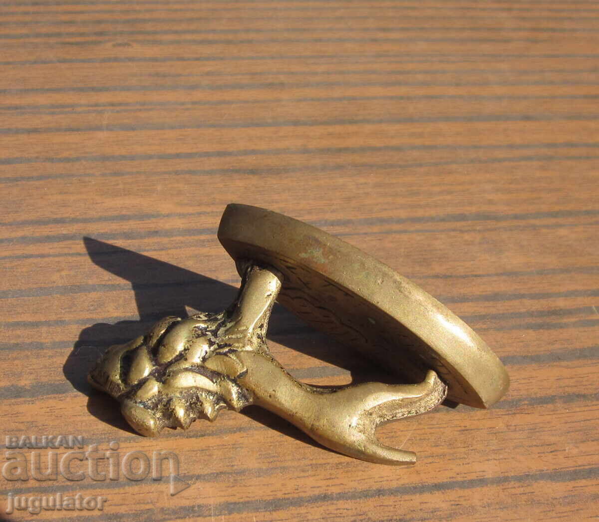 Παλαιό μικρό μπρούτζινο ειδώλιο αγαλματίδιο λιοντάρι - 5