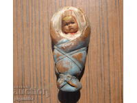 Βασίλειο της Βουλγαρίας, παλιό λαστιχένιο παιδικό παιχνίδι, κούκλα μωρό