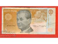 ESTONIA 5 Krooni issue 1991