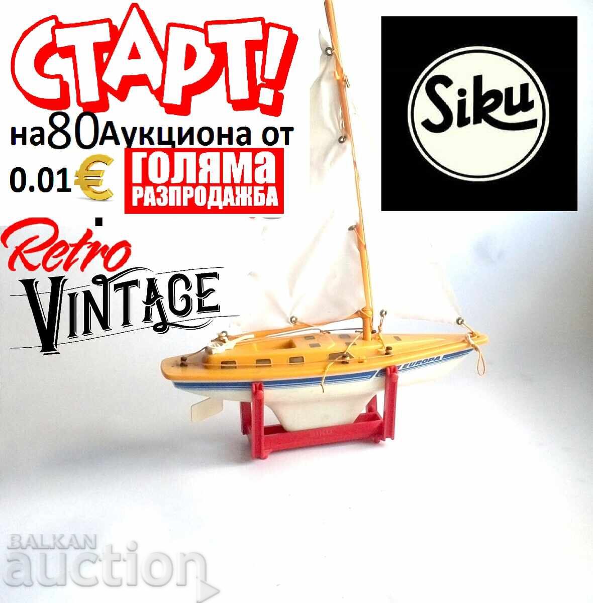 Iaht cu vele din plastic galben Siku Europa - Fabricat în Germania Iaht cu vele din plastic galben Siku Europa - Fabricat în Germania