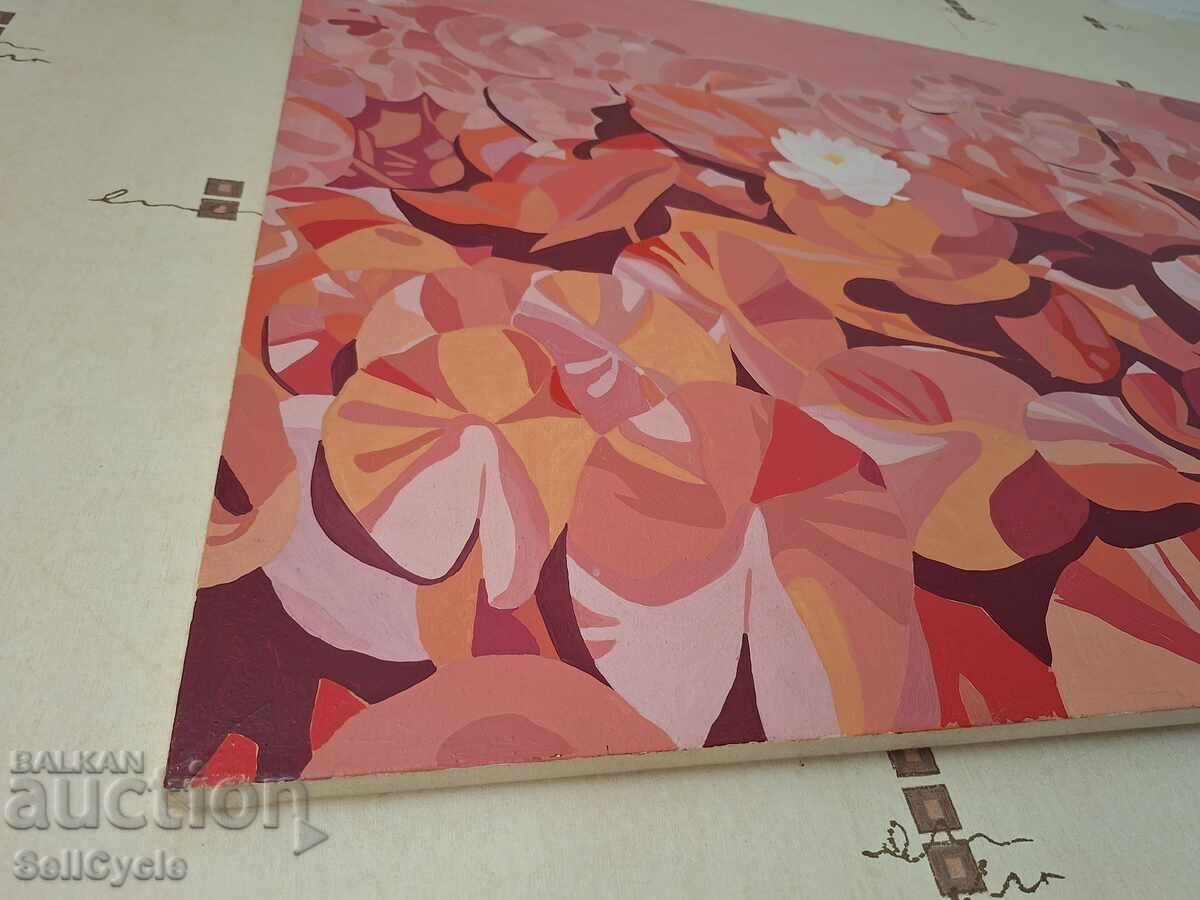 Δημοπρασία ✅ΕΛΑΙΟΓΡΑΦΙΑ - ΚΡΙΝΟΣ ΣΕ ΡΟΖ - 120/80 ΕΚ. ❗