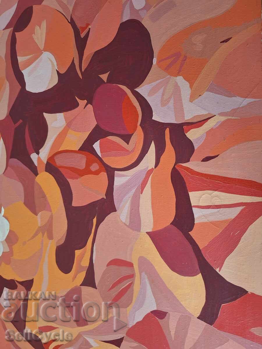 Παράδοση ✅ΕΛΑΙΟΓΡΑΦΙΑ - ΚΡΙΝΟΣ ΣΕ ΡΟΖ - 120/80 ΕΚ. ❗