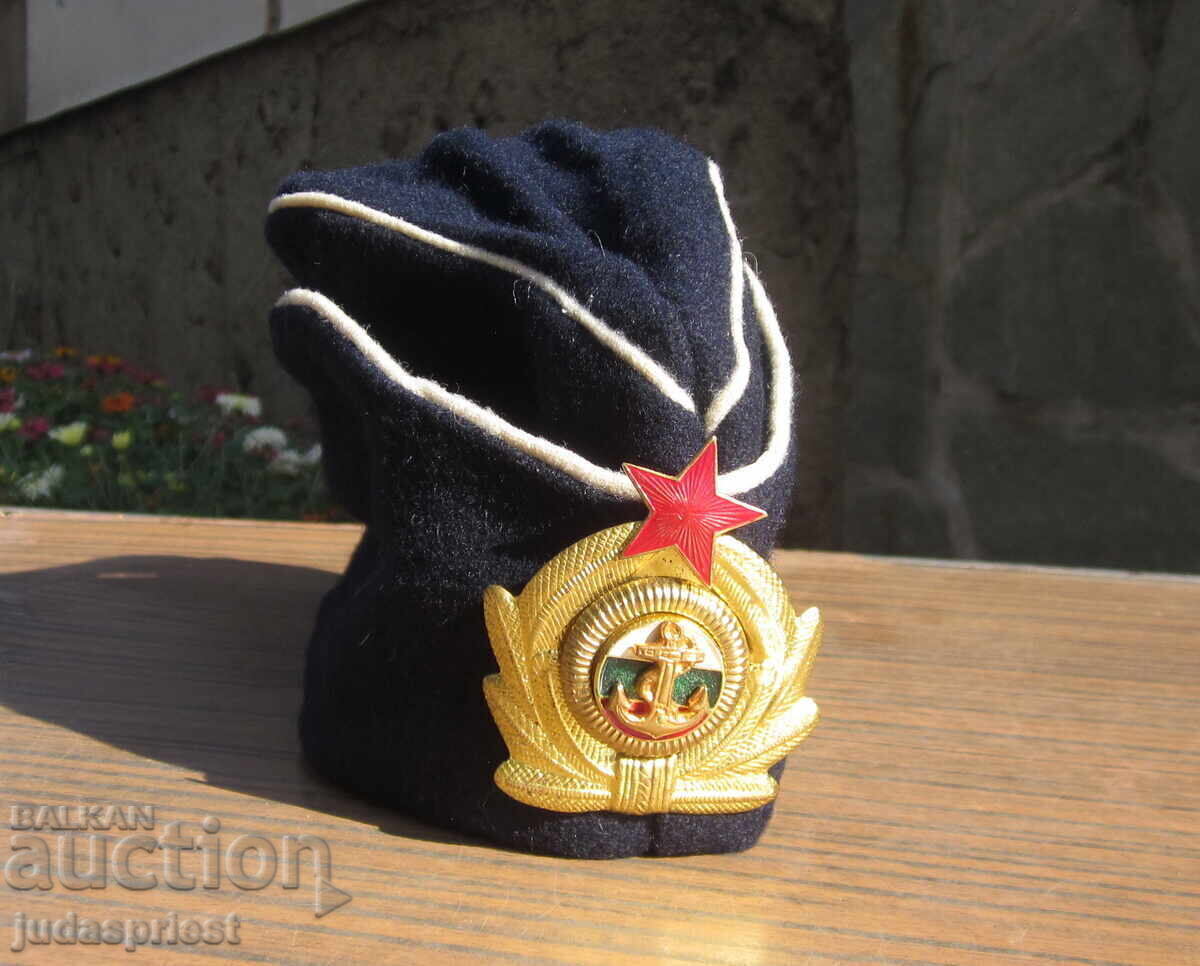 Șapcă de scafandru bulgară, kepi, marină, din perioada socialistă Șapcă de scafandru bulgară, kepi, marină, din perioada socialistă