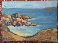 ✅TABLOU ULEI - GOLFUL PARADISULUI - 55/41 CM.❗