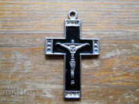 Metal cross with enamel