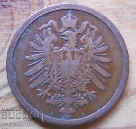 2 Pfennig 1876 - Germania (A) cu preț € 1.53 | 2.99 BGN