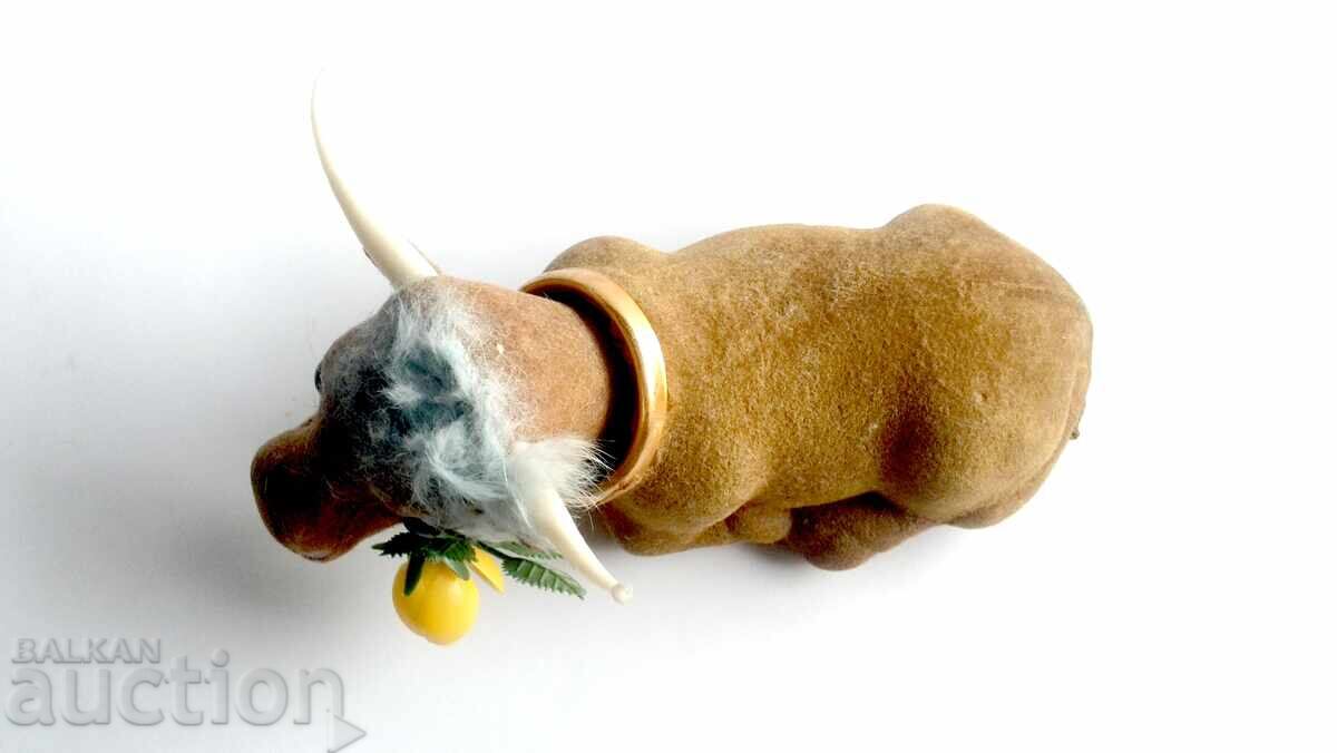 от 1960-те крава бик кимащ - декор на таблото за кола - кима - 5