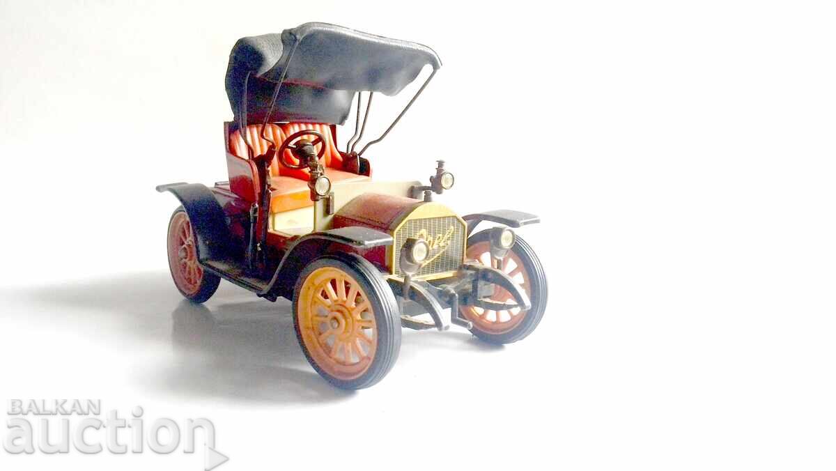 Schuco retro model cars Opel Doctor's car 1909 Tin Bl - 6