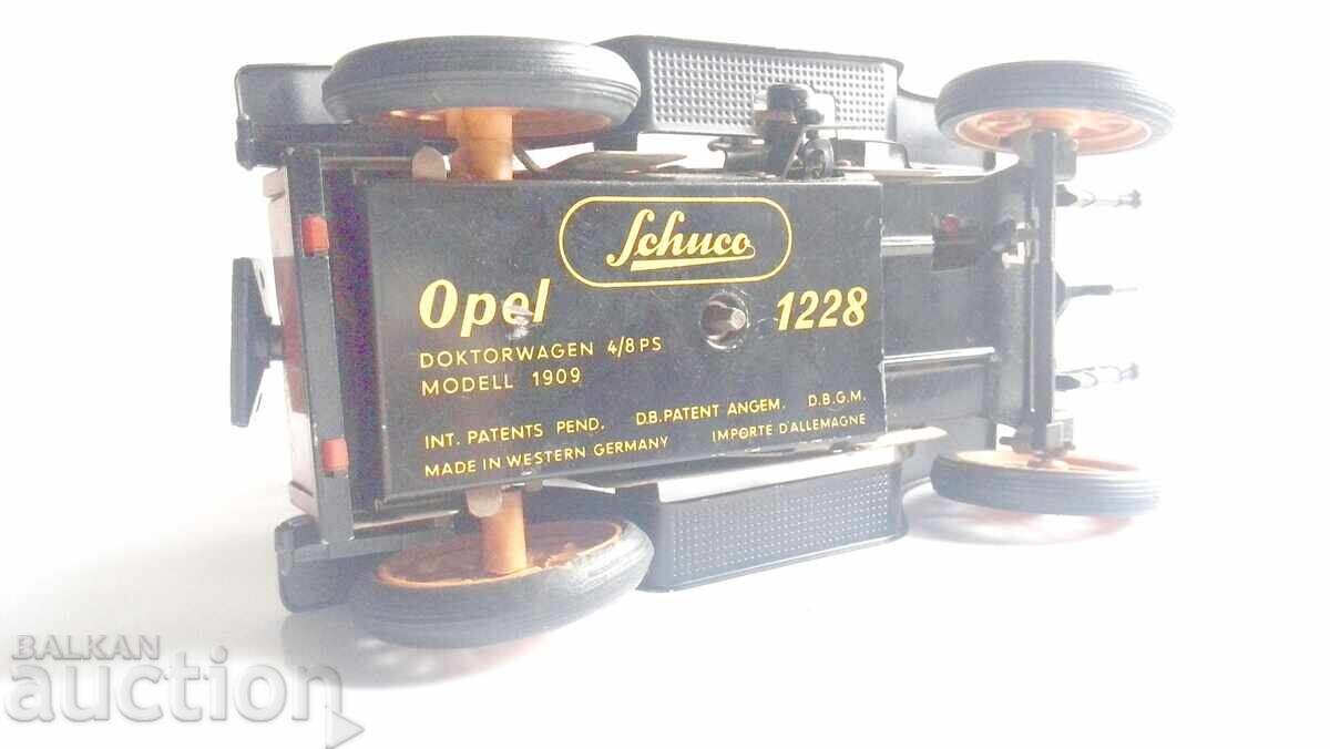 Schuco retro model cars Opel Doctor's car 1909 Tin Bl
