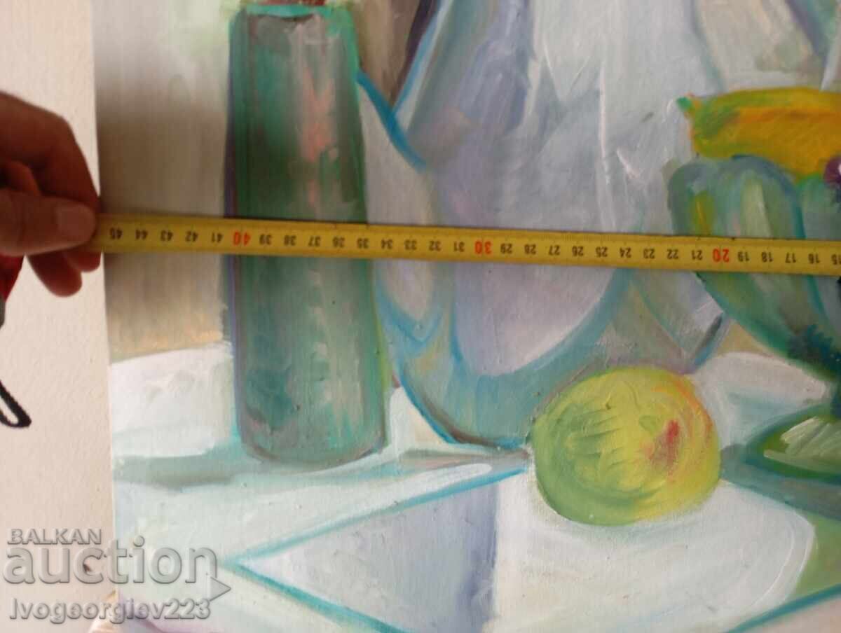 Pictură cu natură moartă cu preț 35.00 BGN | € 17.90 Pictură cu natură moartă cu preț 35.00 BGN | € 17.90