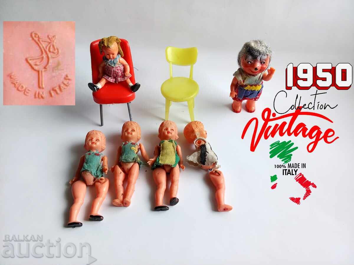 Малки пластмасови кукли със спящи очи - 13см - винтидж с цена 100.00 лв. | € 51.13