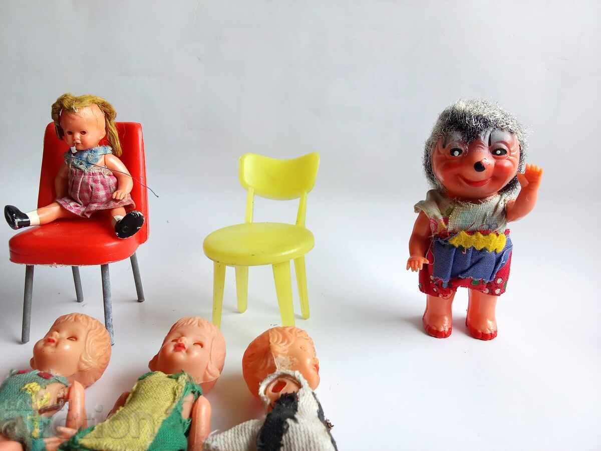 Licitație Mici păpuși de plastic cu ochi adormiți - 13cm - vintage