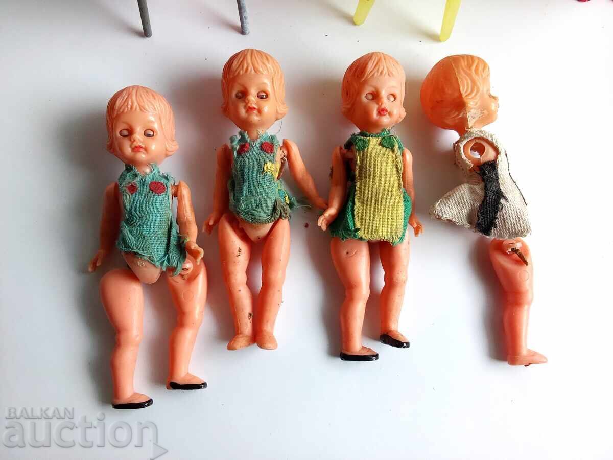 Livrarea Mici păpuși de plastic cu ochi adormiți - 13cm - vintage
