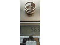Сребърен пръстен 5.63 гр. проба 925 на среброто.