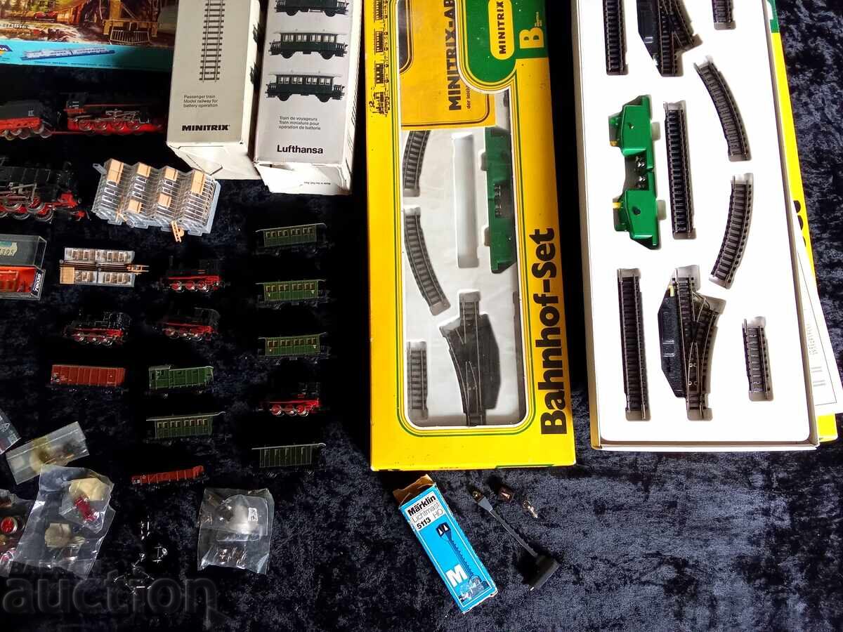 Auction  Locomotive and wagons scale N.TT, HO and model scale N for train sets