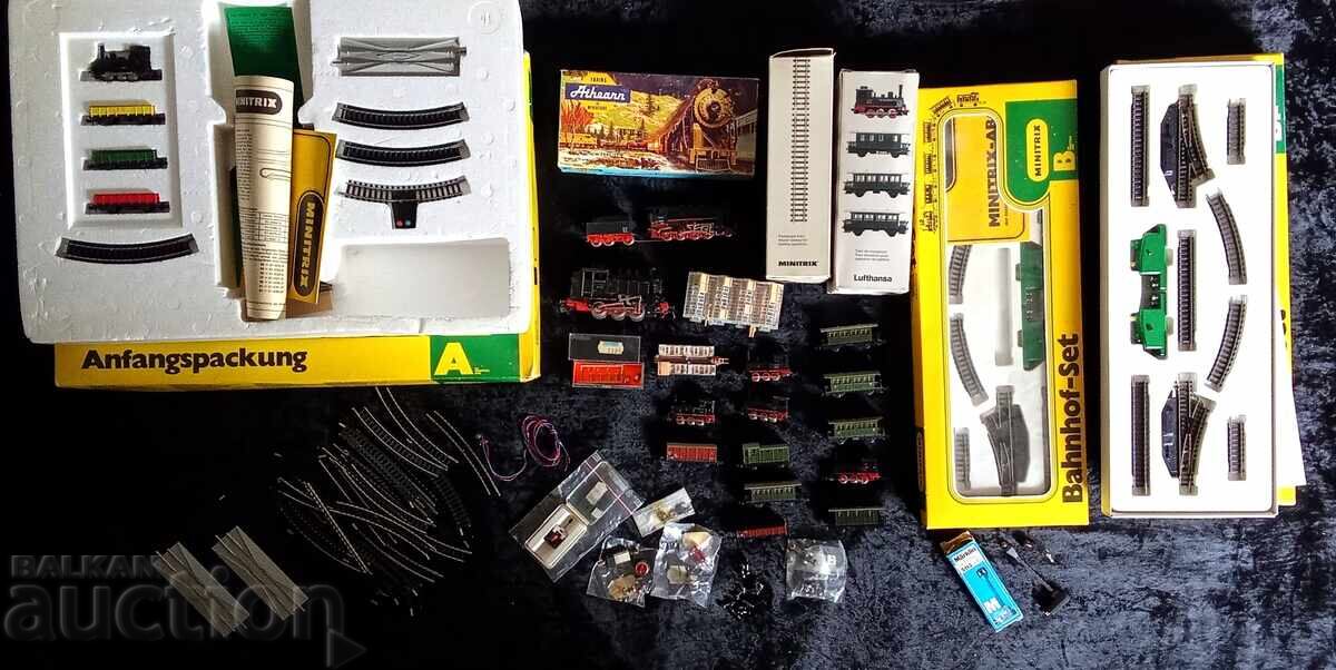 Locomotive and wagons scale N.TT, HO and model scale N for train sets