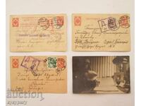 Lot de cărți poștale rusești vechi, cenzură militară, Primul Război Mondial, 1915