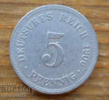 5 Pfennig 1906 - Germania (A) 5 Pfennig 1906 - Germania (A)