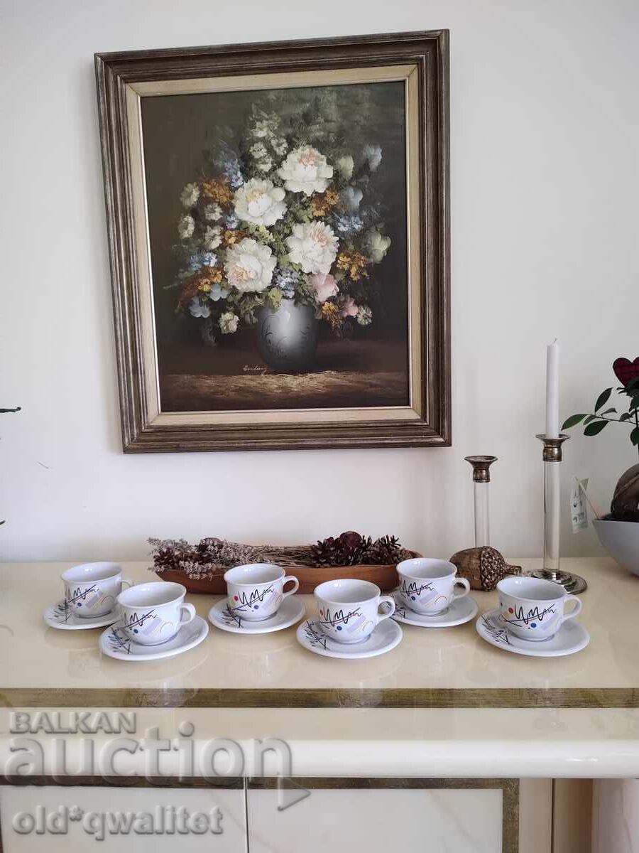 Порцеланов сервиз за кафе/чай - АРТ дизайн, Полша - 5 Порцеланов сервиз за кафе/чай - АРТ дизайн, Полша - 5