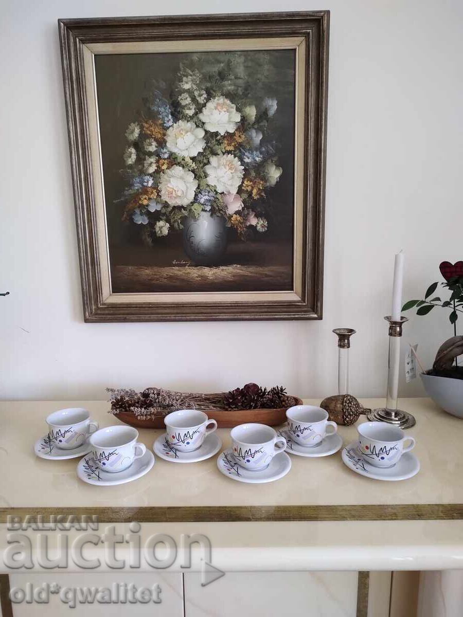 Порцеланов сервиз за кафе/чай - АРТ дизайн, Полша - 7 Порцеланов сервиз за кафе/чай - АРТ дизайн, Полша - 7