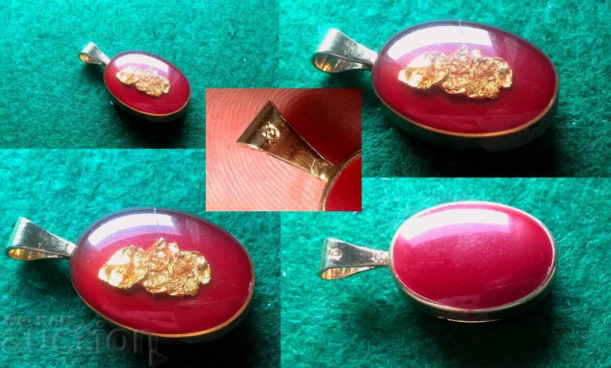 Gold leaf pendant - 5 Gold leaf pendant - 5