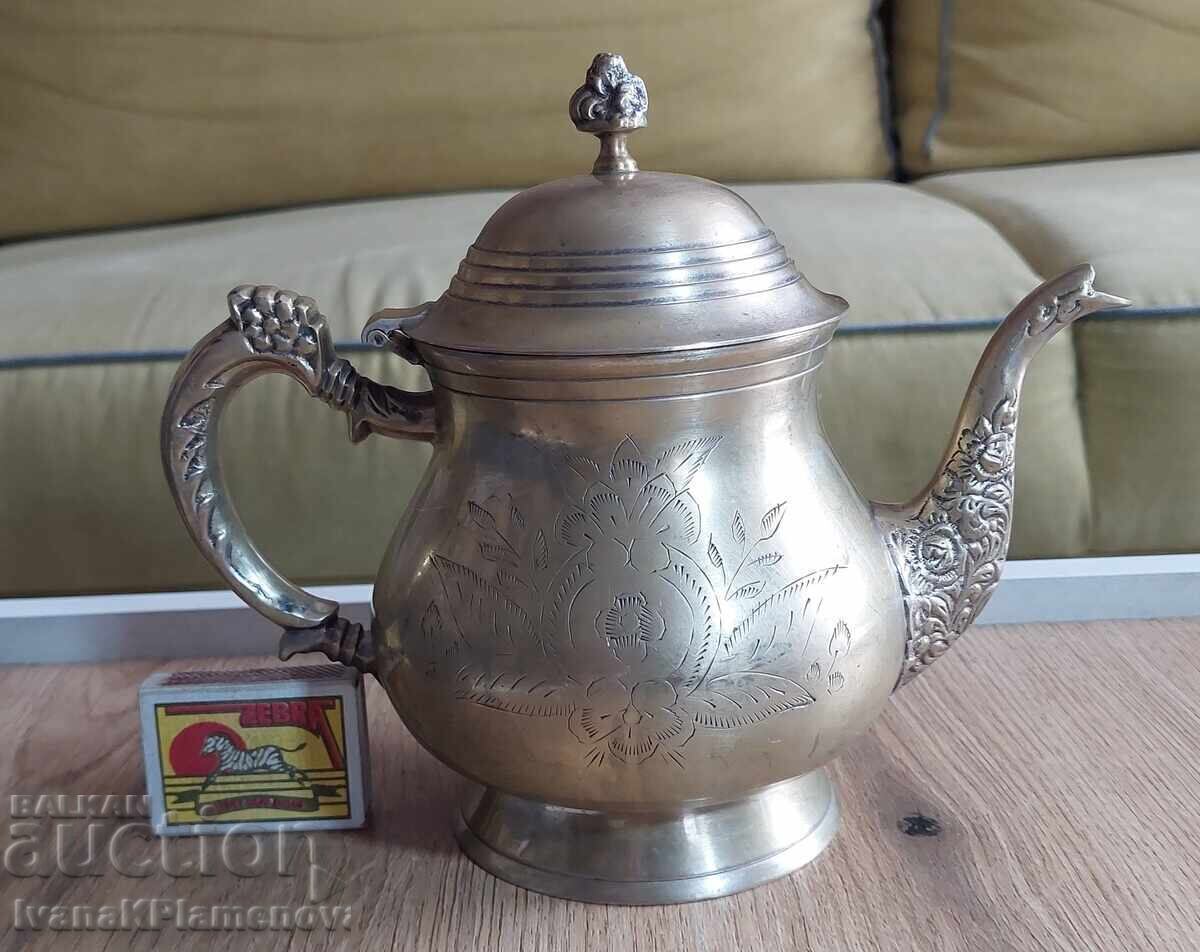 Cană din alamă masivă gravată pentru cunoscători - 7 Cană din alamă masivă gravată pentru cunoscători - 7