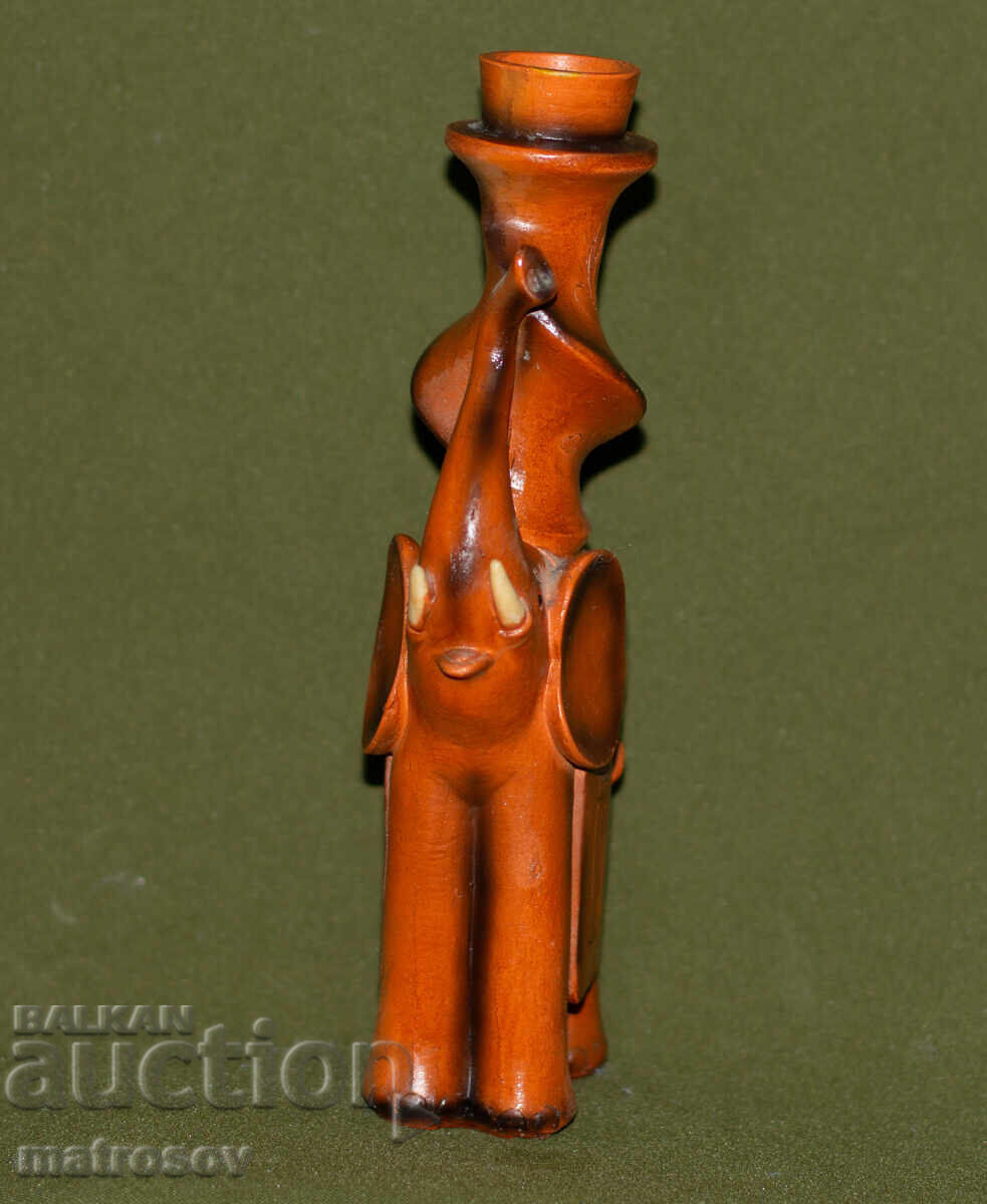 Аукцион Декоративна керамична фигурка на слонче, свещник