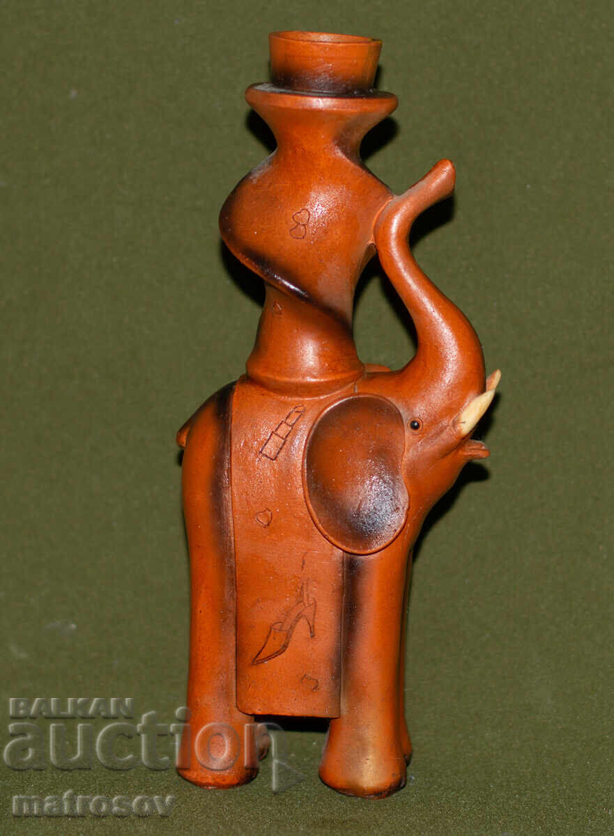 Доставка на Декоративна керамична фигурка на слонче, свещник