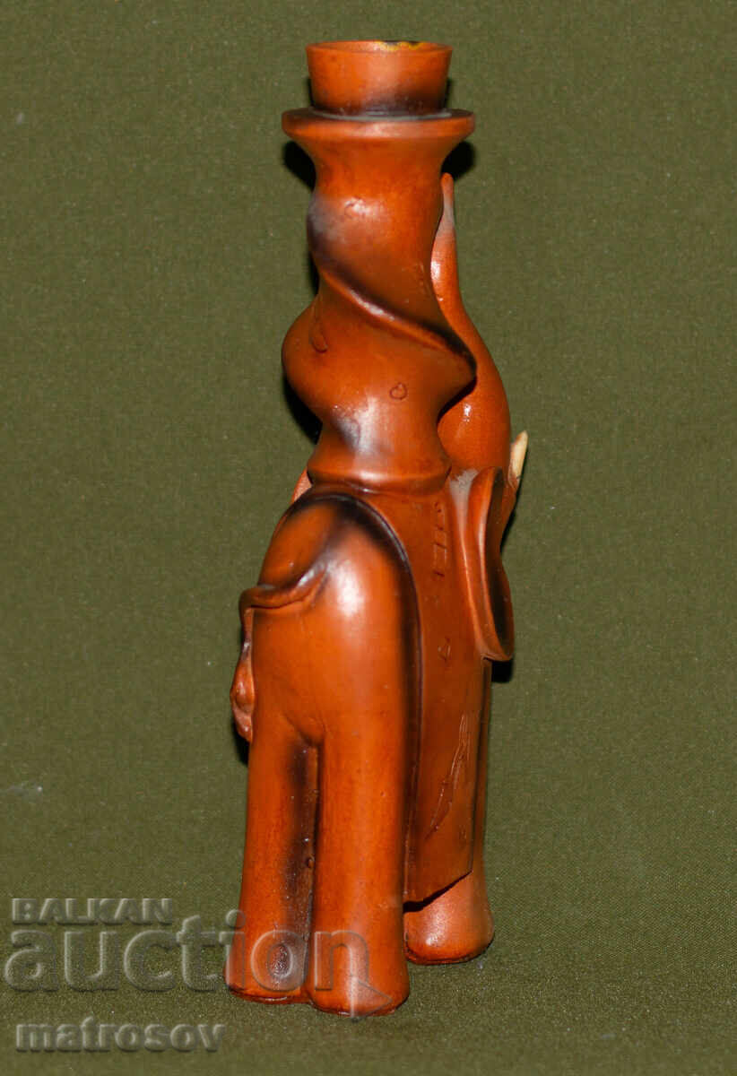 Декоративна керамична фигурка на слонче, свещник - 5