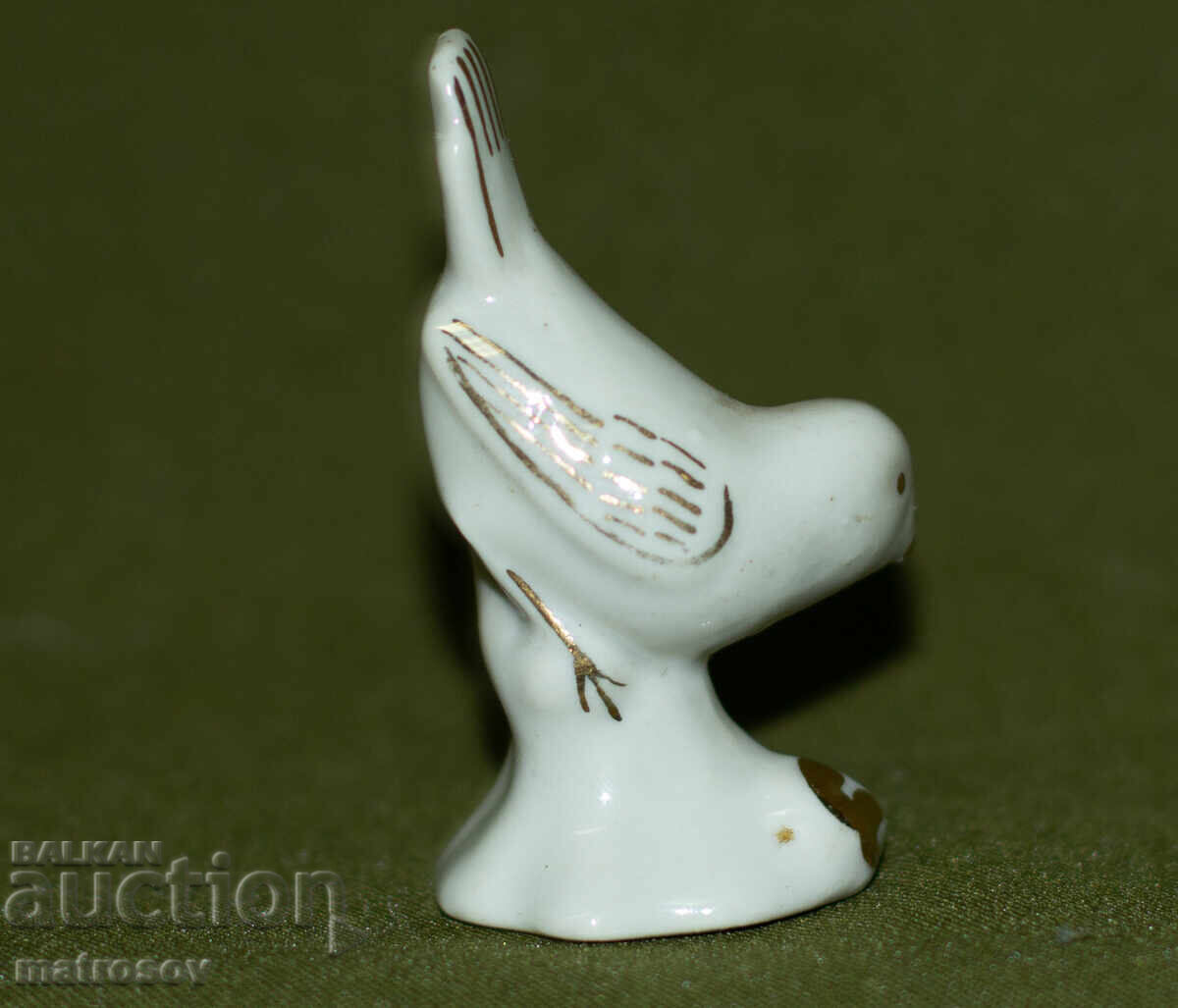 Old decorative porcelain bird figurine - 5