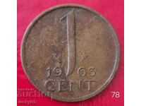 1 цент 1963 - Нидерландия