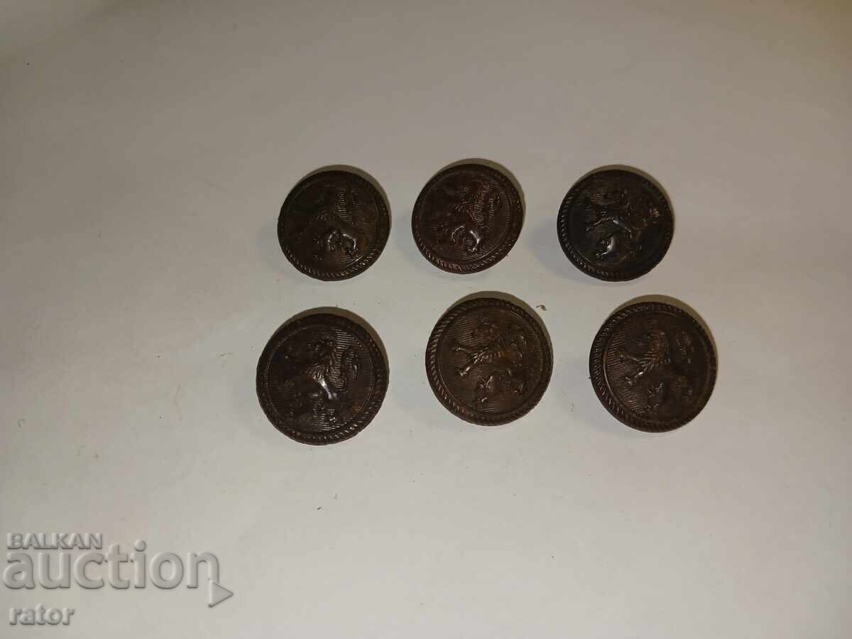 Butoane militare din bachelită, regale, Regatul Bulgariei - 6 bucăți cu preț 17.99 BGN | € 9.20