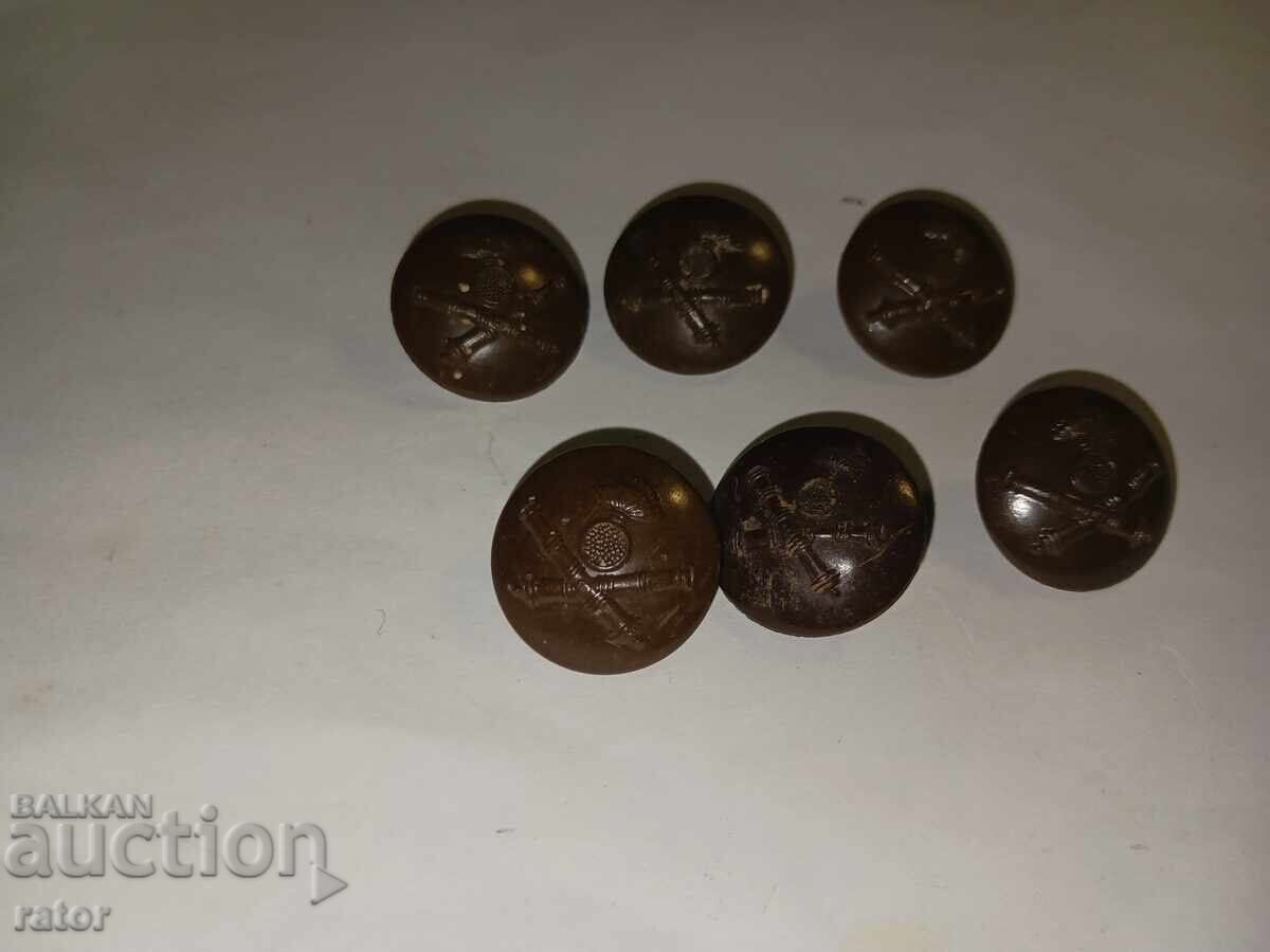 Butoane din bachelită de artilerie Regatul Bulgariei - 6 bucăți cu preț 17.99 BGN | € 9.20