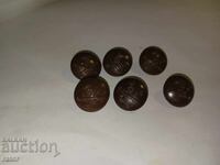 Butoane din bachelită de artilerie Regatul Bulgariei - 6 bucăți