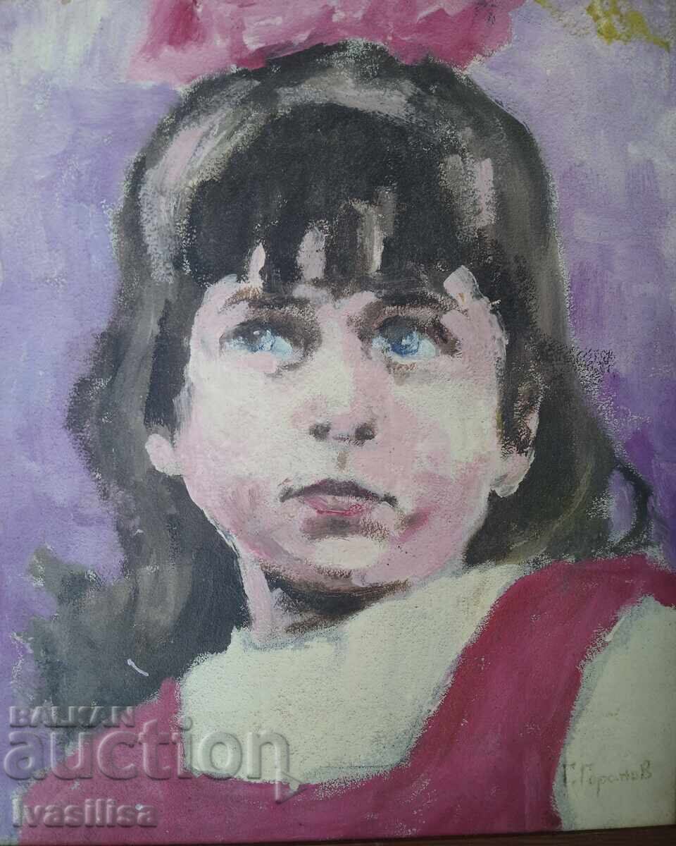 Tablou vechi, portret de fată cu preț € 25.56 | 49.99 BGN Tablou vechi, portret de fată cu preț € 25.56 | 49.99 BGN