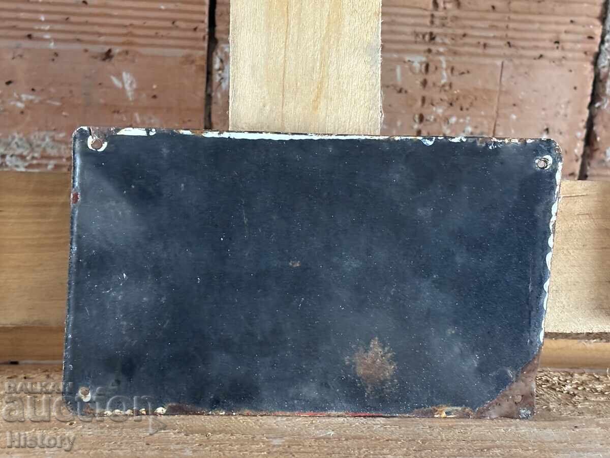 Auction  Enamel plate