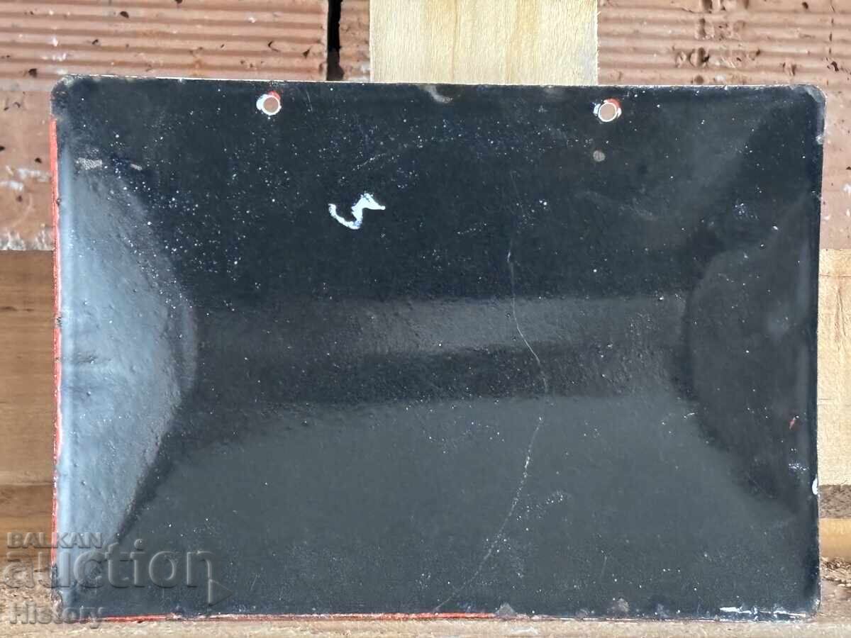 Auction Enamel plate Auction Enamel plate