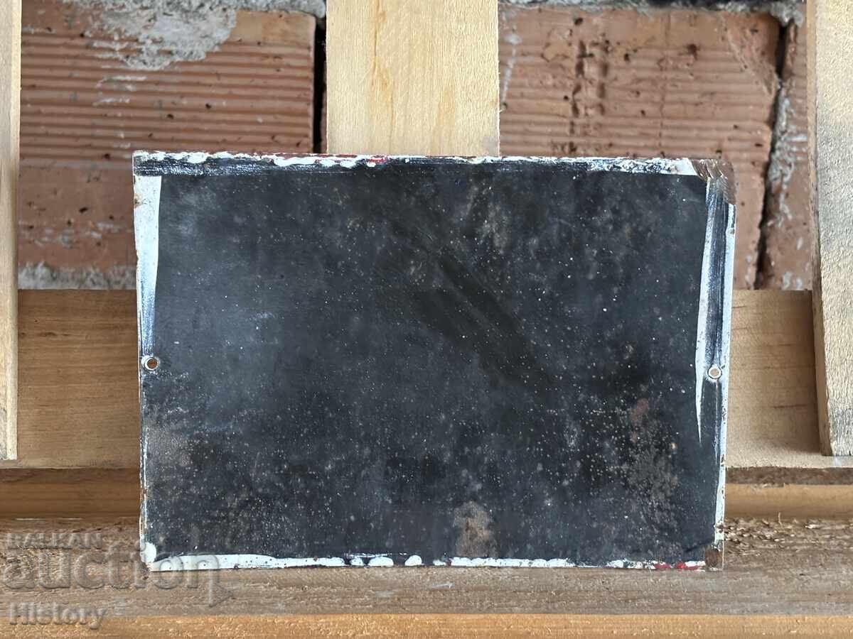 Auction  Enamel plate