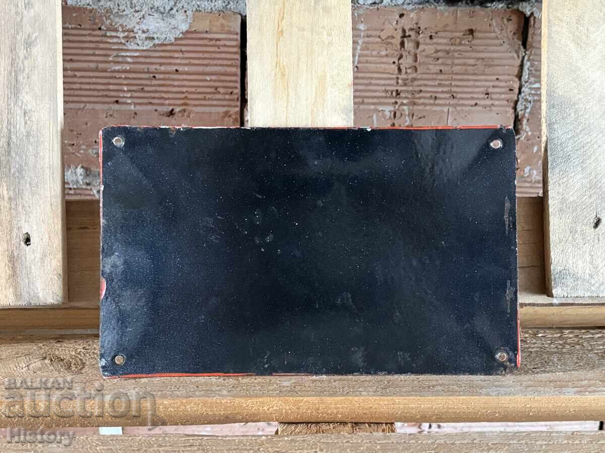 Auction Enamel plate Auction Enamel plate