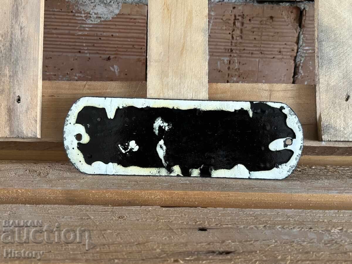 Auction  Enamel plate